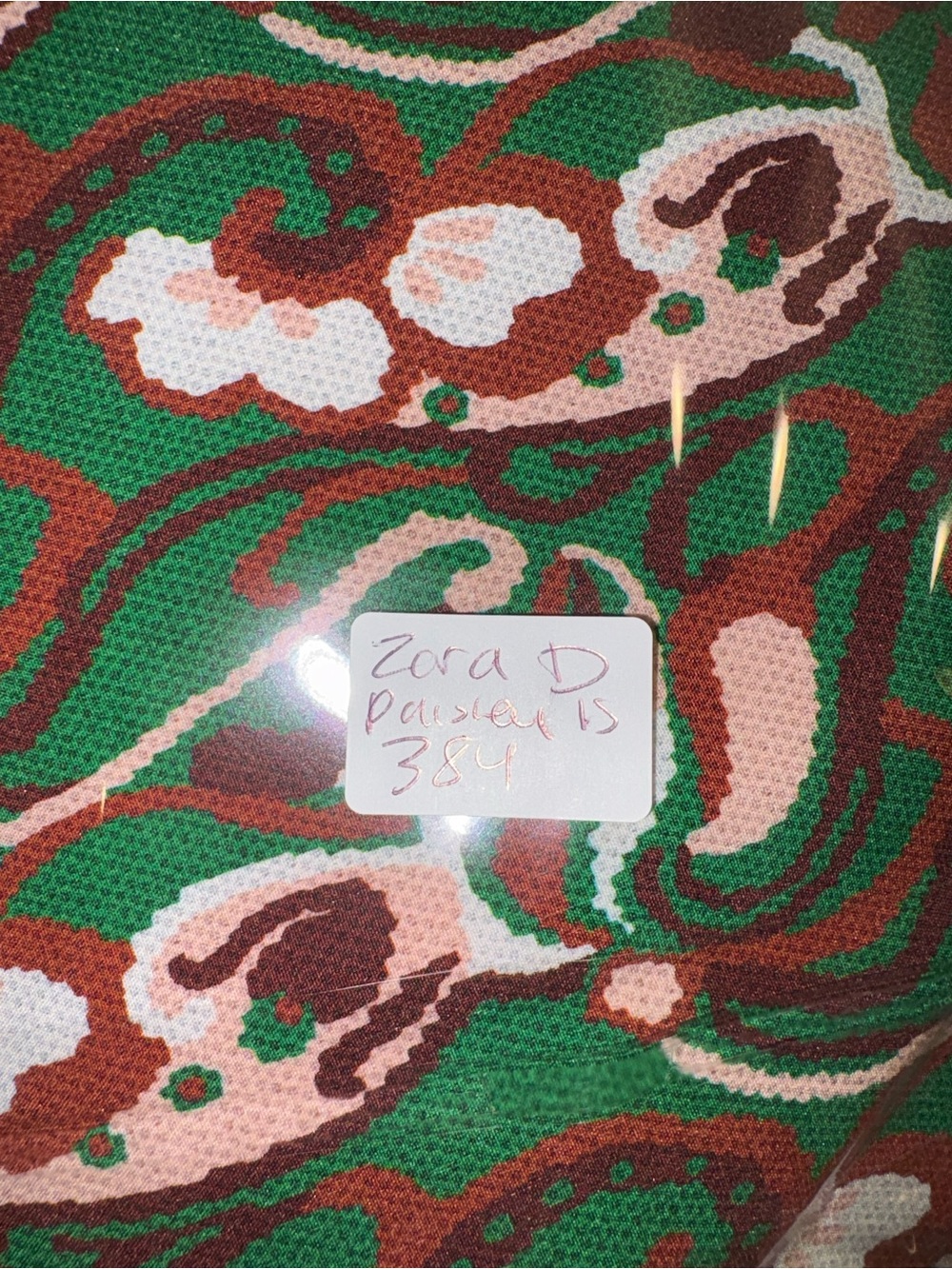 Zara Green Patterned Long-Sleeve Side-Slit Dress - Picture 8 of 8